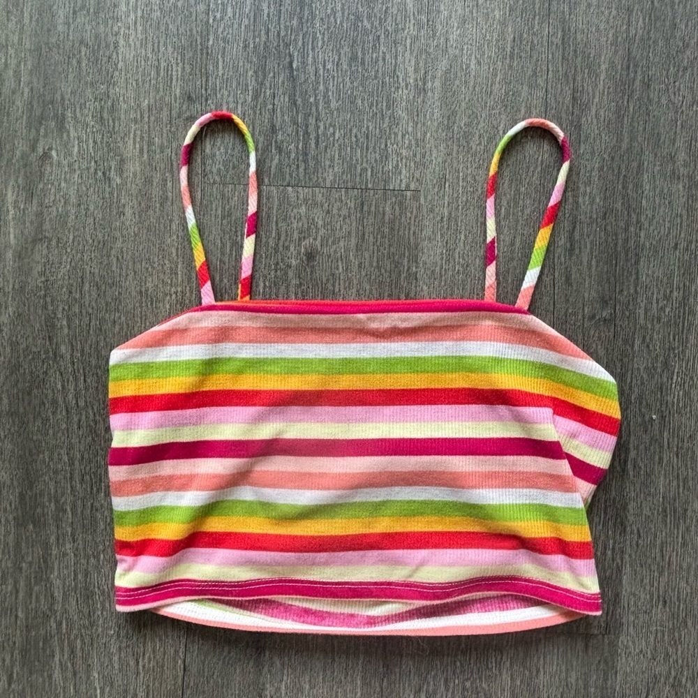 Forever 21 Pink and Cream Striped Top
